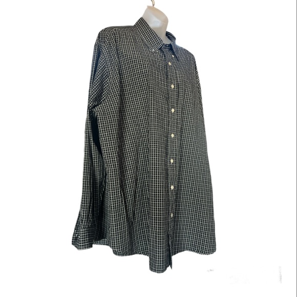 Ralph Lauren Men’s Big Plaid Casual Dress Shirt in Black and White size 3XB - Picture 3 of 14